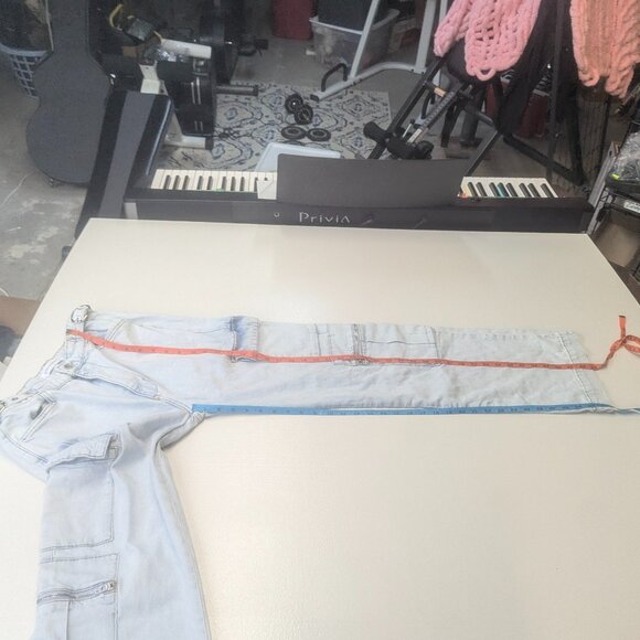 We Wore What Size 26 Wide Legged Utility Jeans - Picture 2 of 15